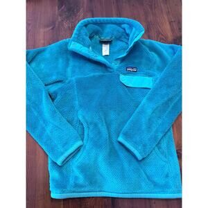 Patagonia Re-Tool Fleece Pullover Sweatshirt Jacket Womens Quarter Snap XS blue
